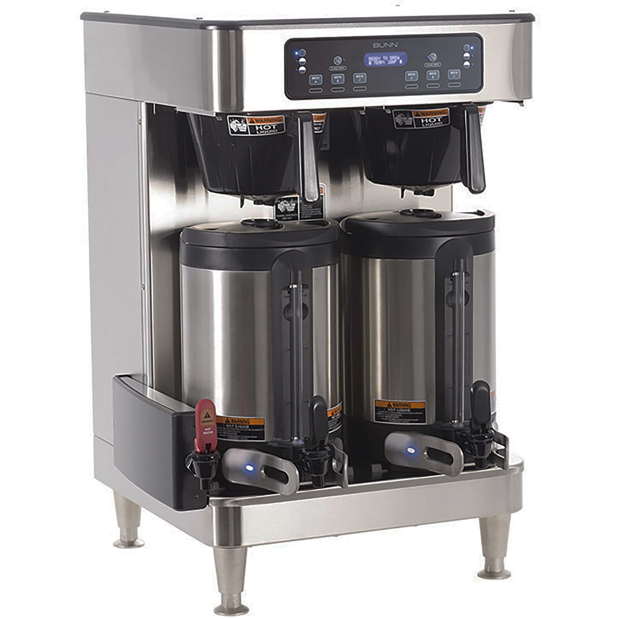 Bunn ICB-TWIN-SH Infusion Series Twin Soft Heat Coffee Brewer with Hot Water Tap
